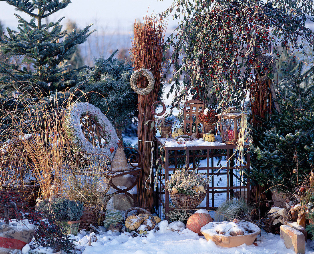 Winterliche Terrasse