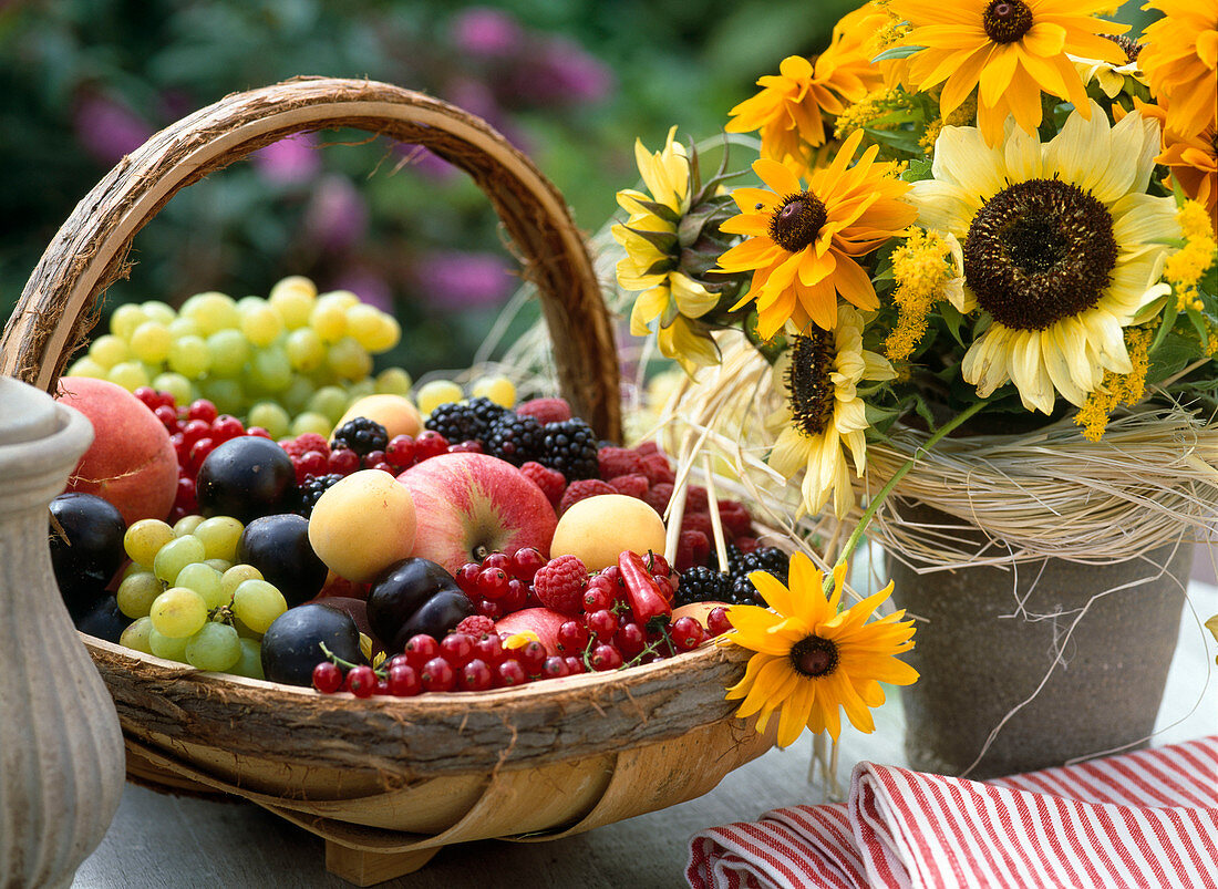 Basket with fruit