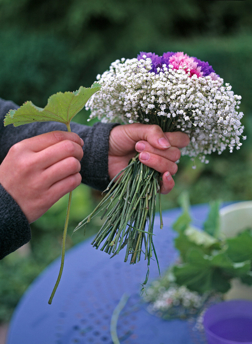 Biedermeierstrauß 56 Bild Kaufen 12122578 Gartenbildagentur Friedrich Strauss