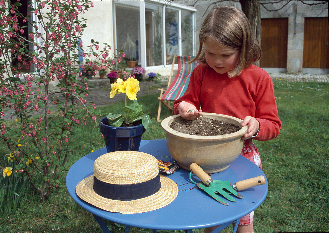 Child sowing