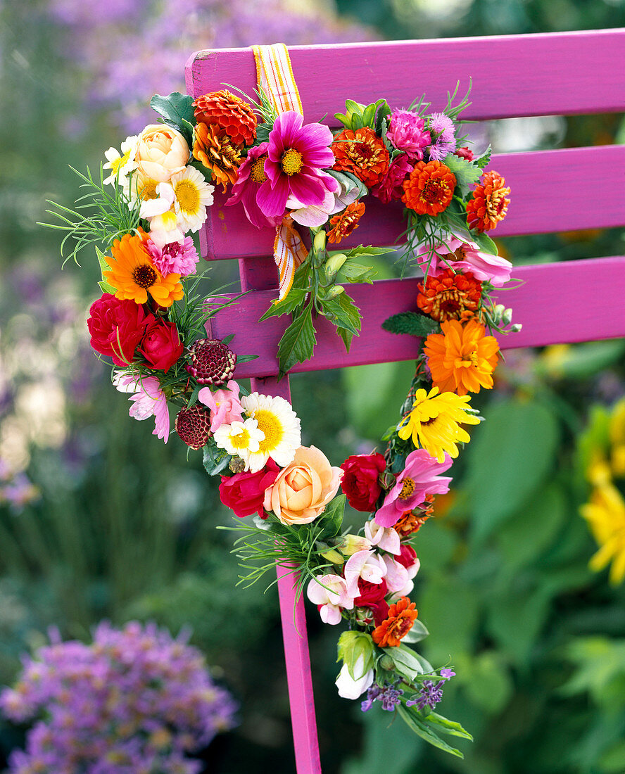 Calendula (marigold), Cosmos (garden cosmos)