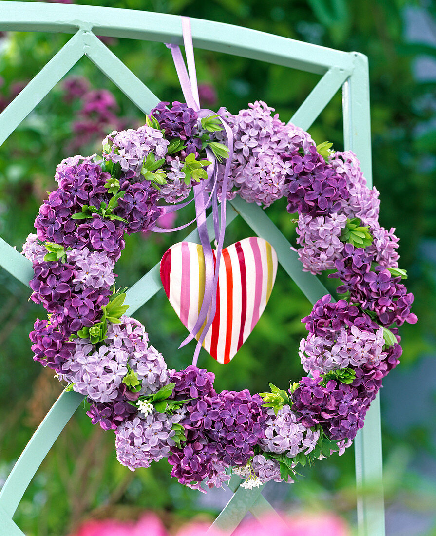 Lilac wreath with woodruff