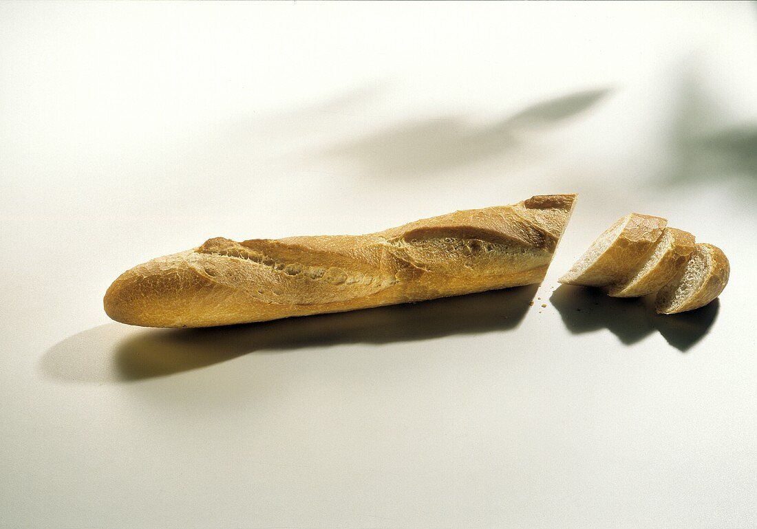 Partially Sliced Baguette