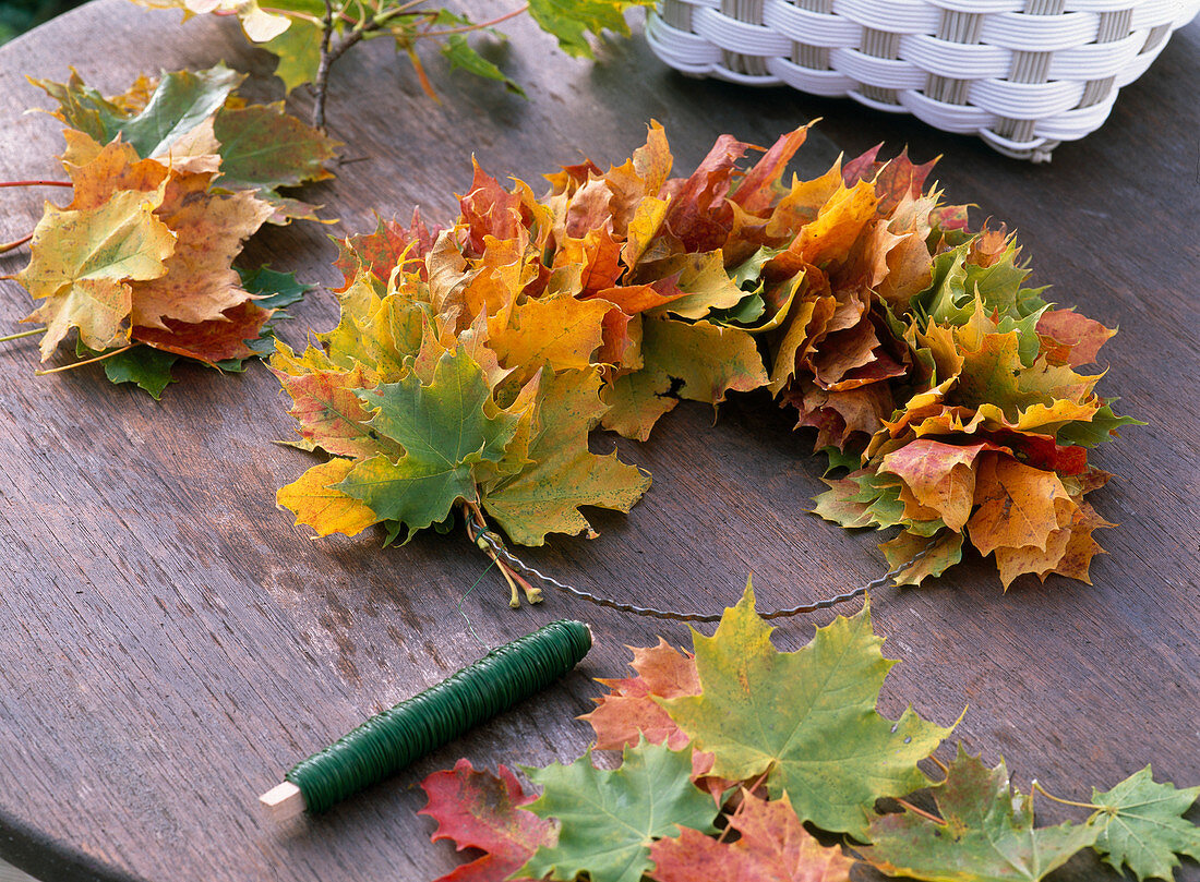 Autumn leaf wreaths