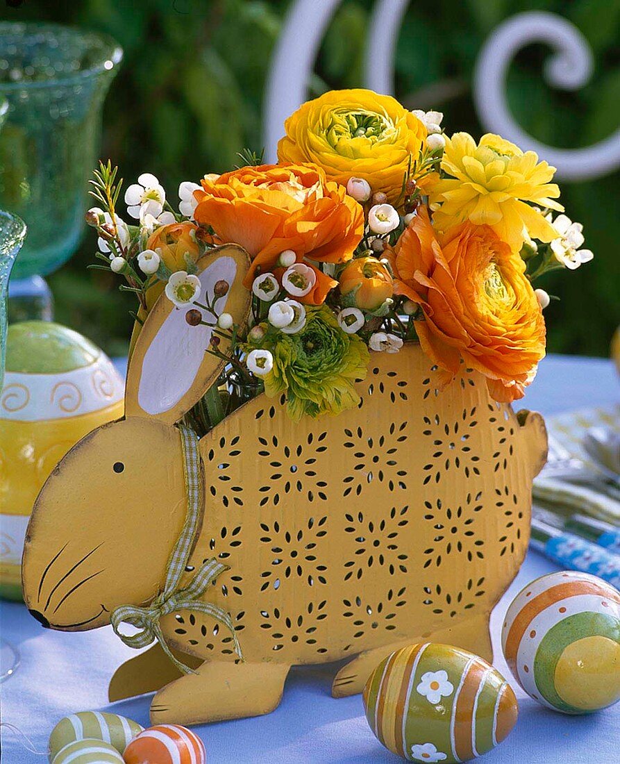 Easter bouquet made of ranunculus