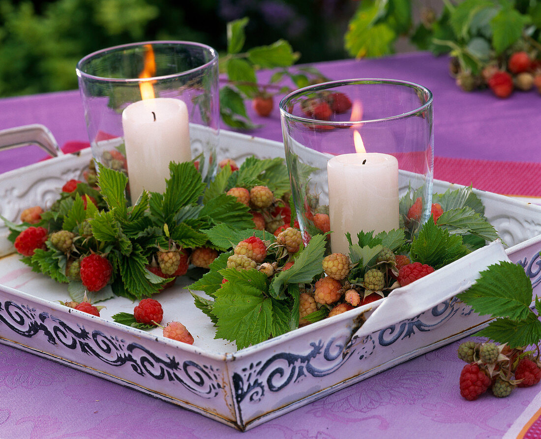 Raspberry wreath