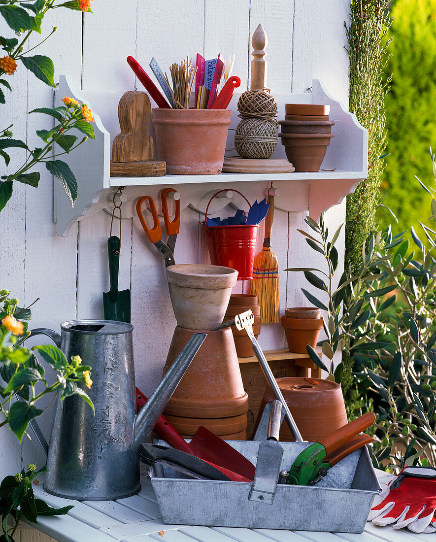 Still life from planting accessories