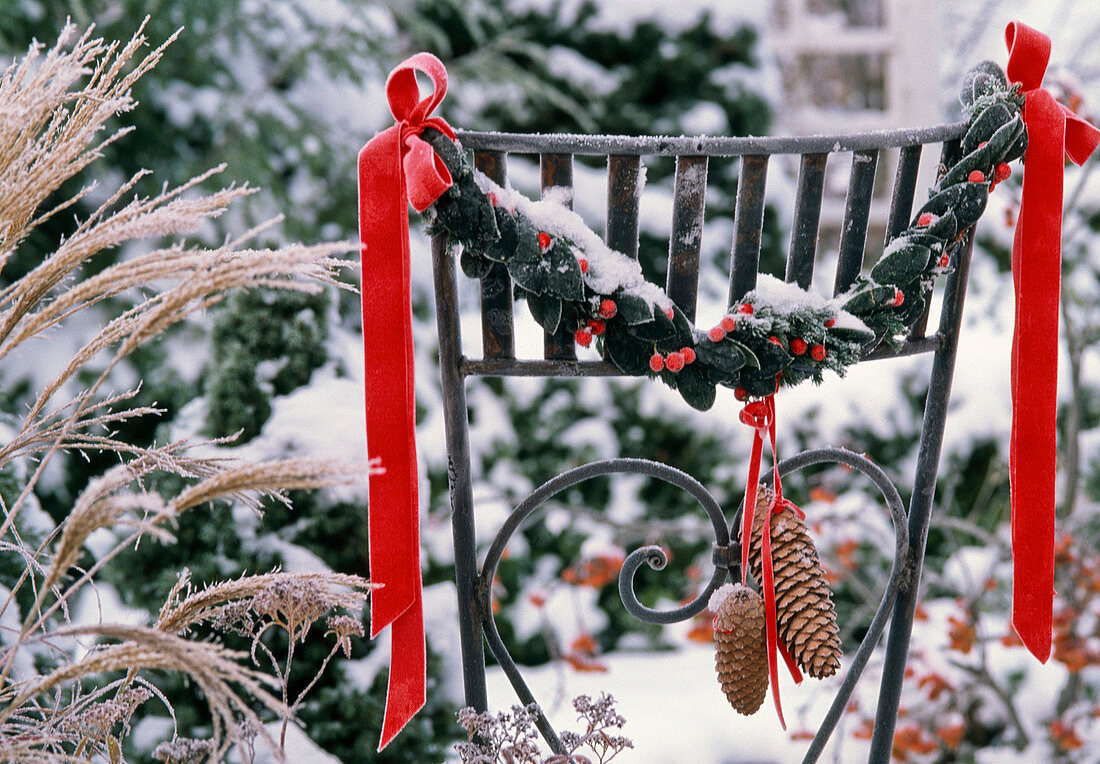 Garland of Malus, Ilex and Juniperus