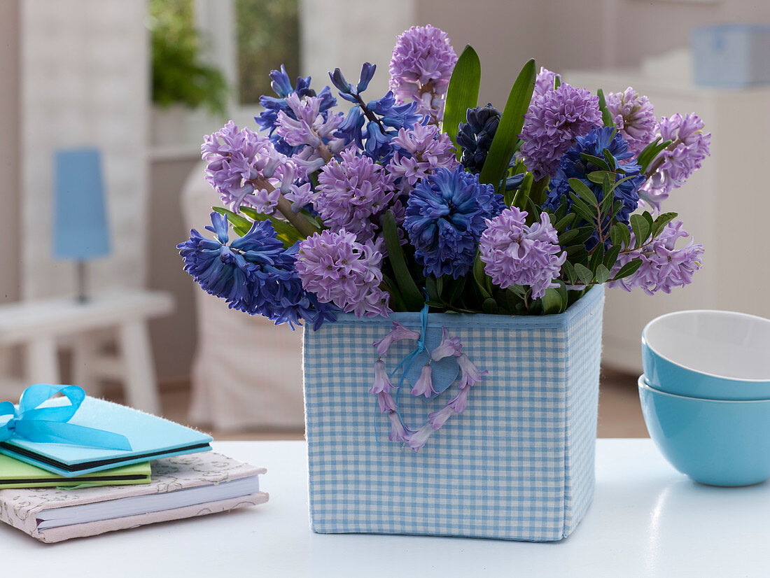 Hyacinthus (Hyacinth) and Pistacia (Pistachio Green) Bouquet