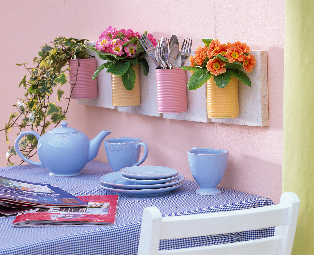 Wall hangers made from tin cans