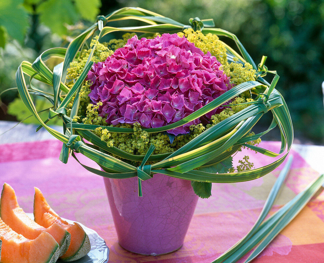 Bouquet of Hydrangea, Alchemilla and Spartina