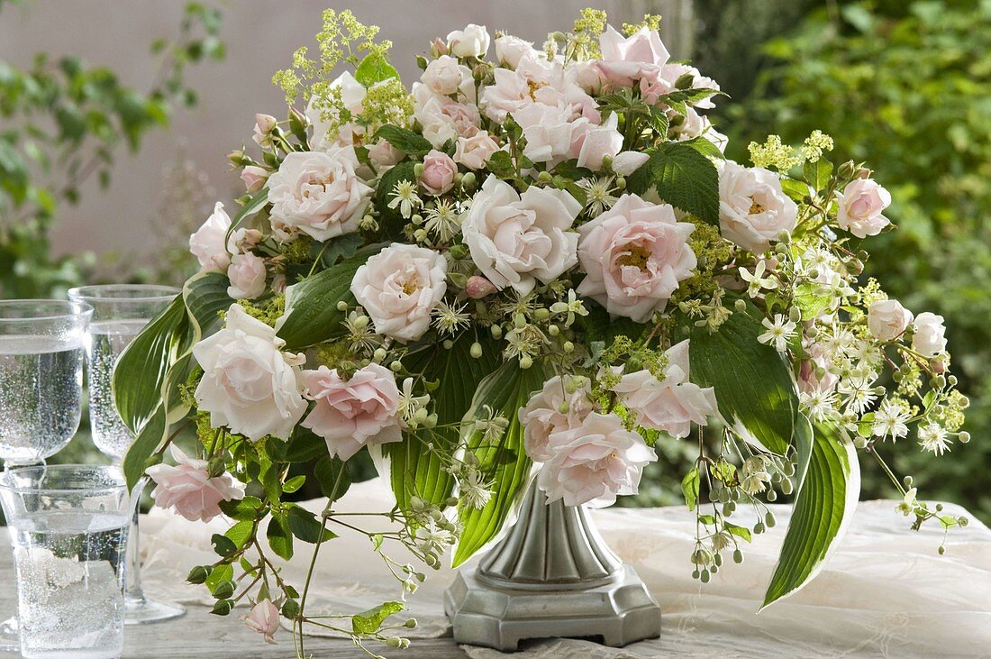 Festive arrangement with roses
