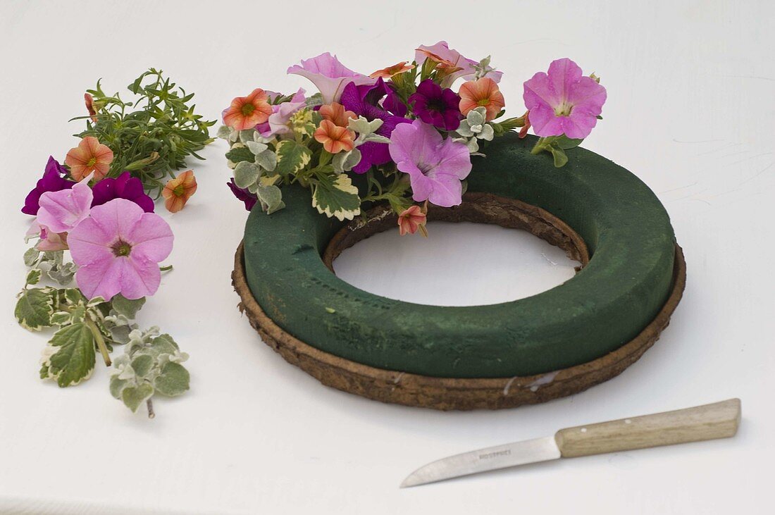 Petunias wreath