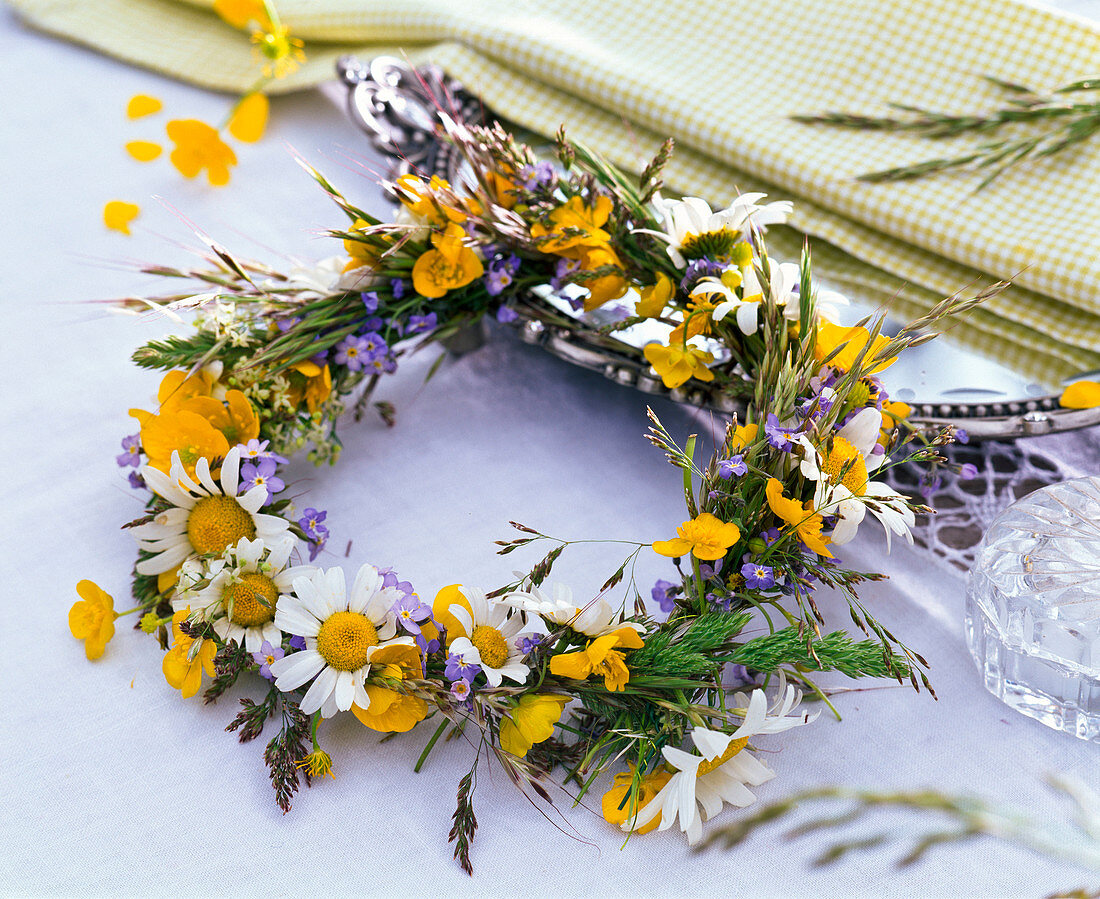 Wreath made from meadow flowers