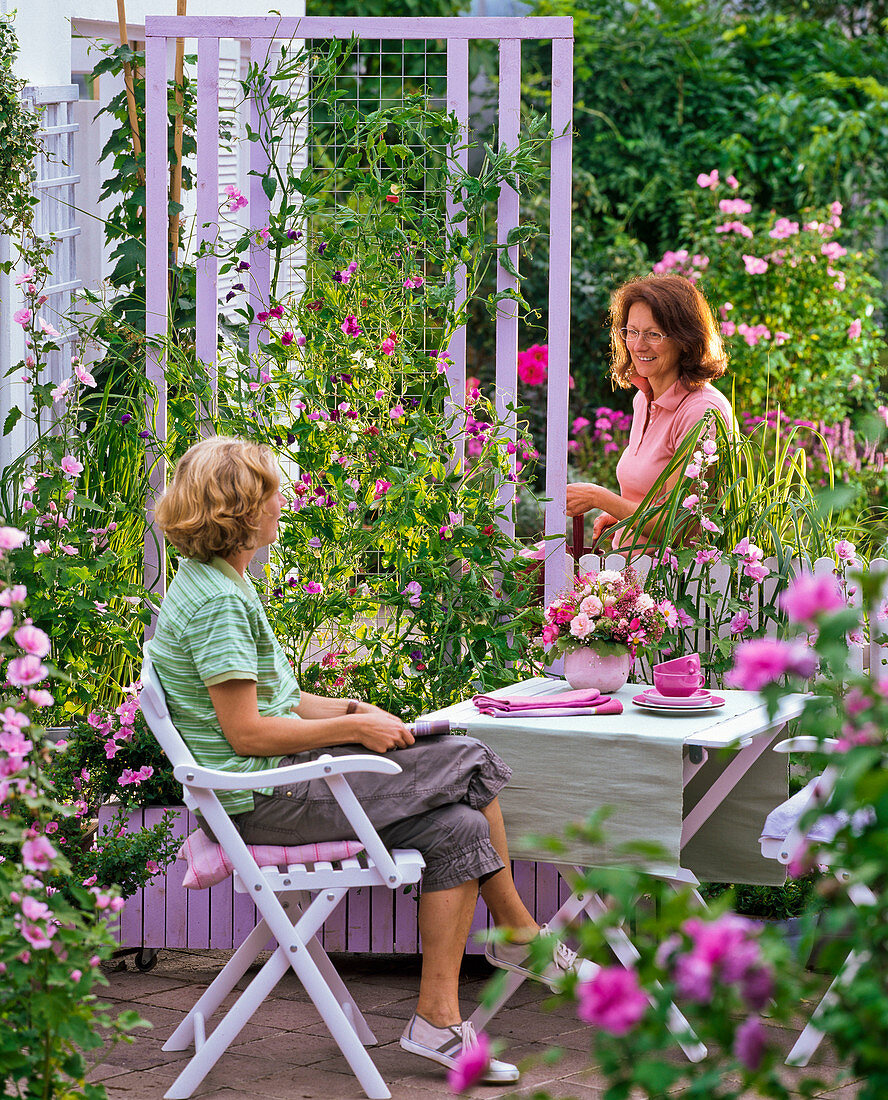 Build box with trellis as privacy screen