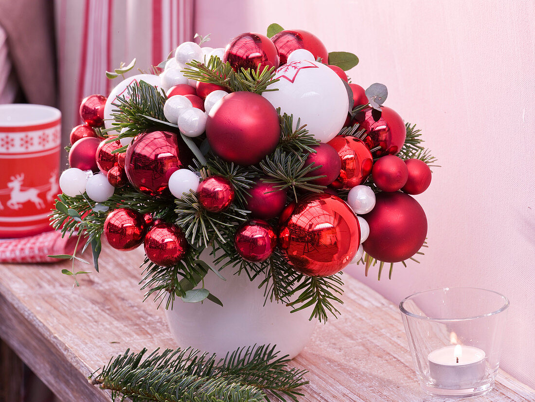 Christmas bouquet of Abies (fir), Eucalyptus