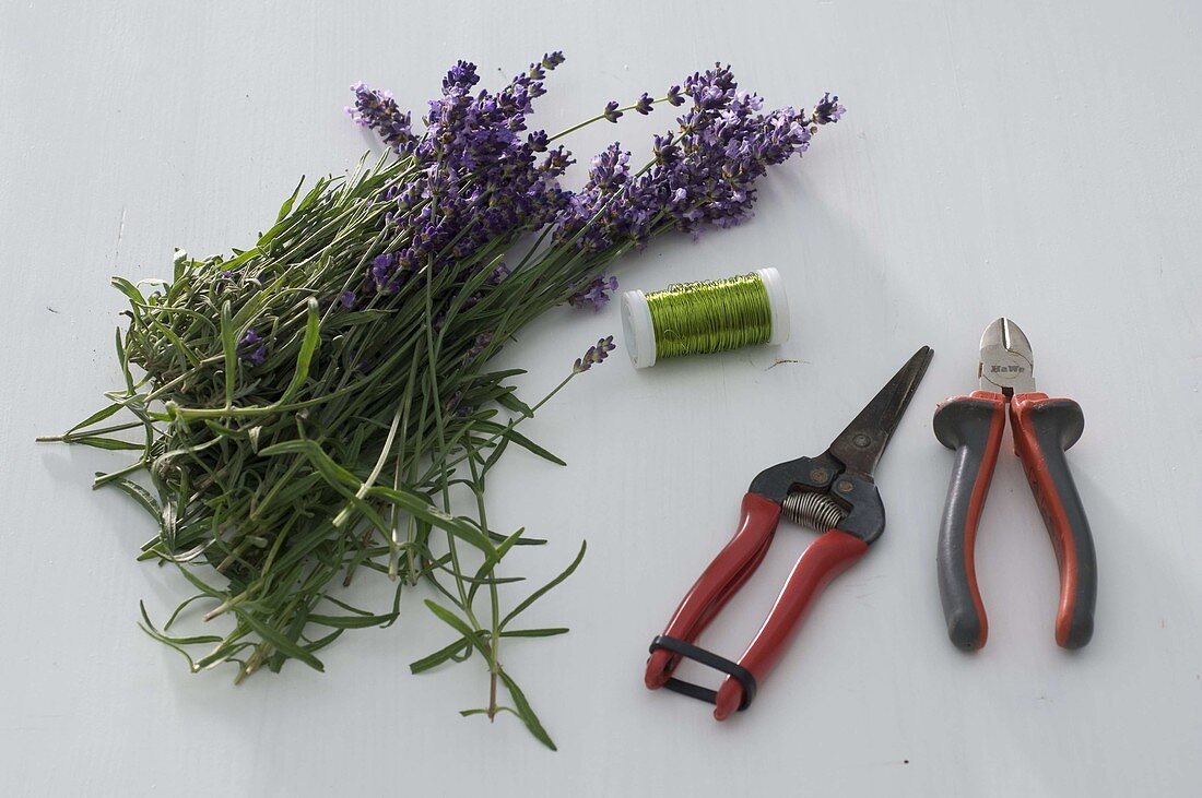 Herz aus Lavendel als Servietten-Deko