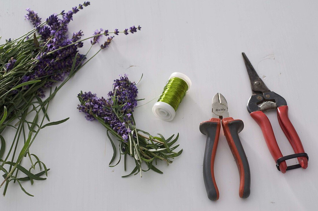 Herz aus Lavendel als Serviettendeko