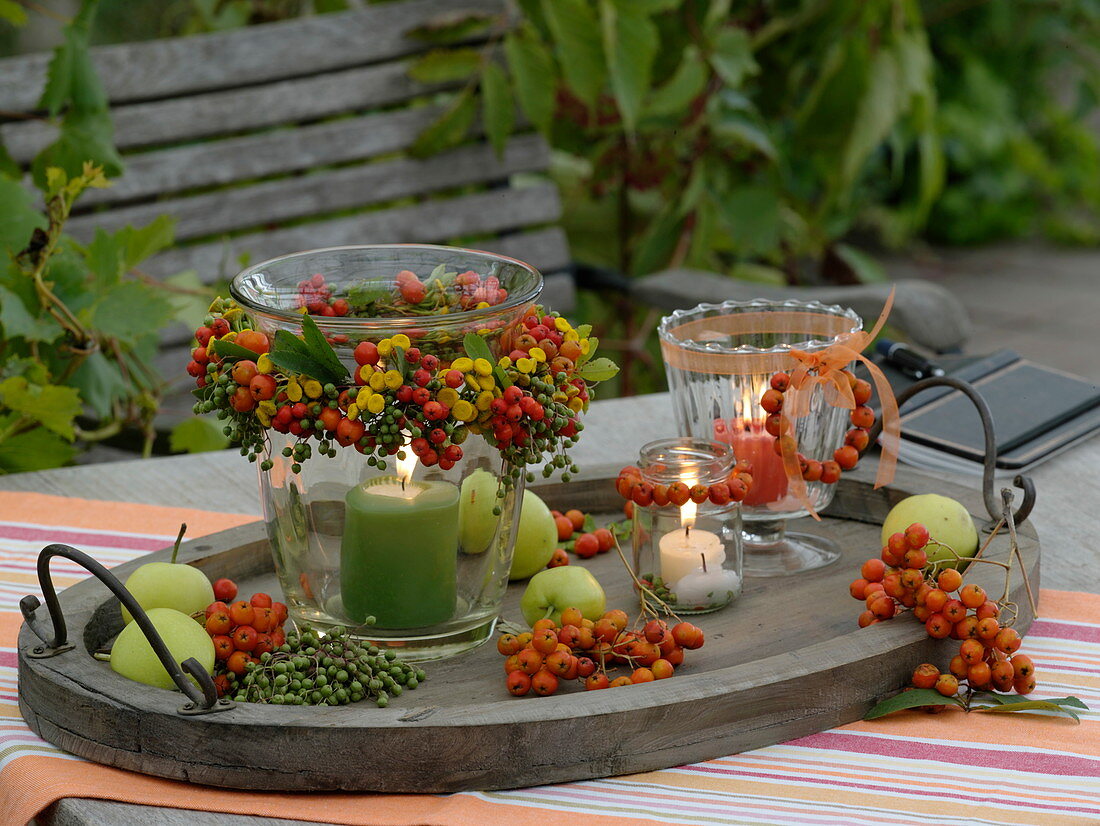 Lanterns with berry tincture