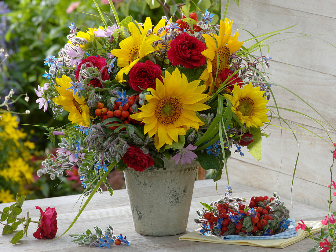 Spätsommerstrauß aus dem Bauerngarten