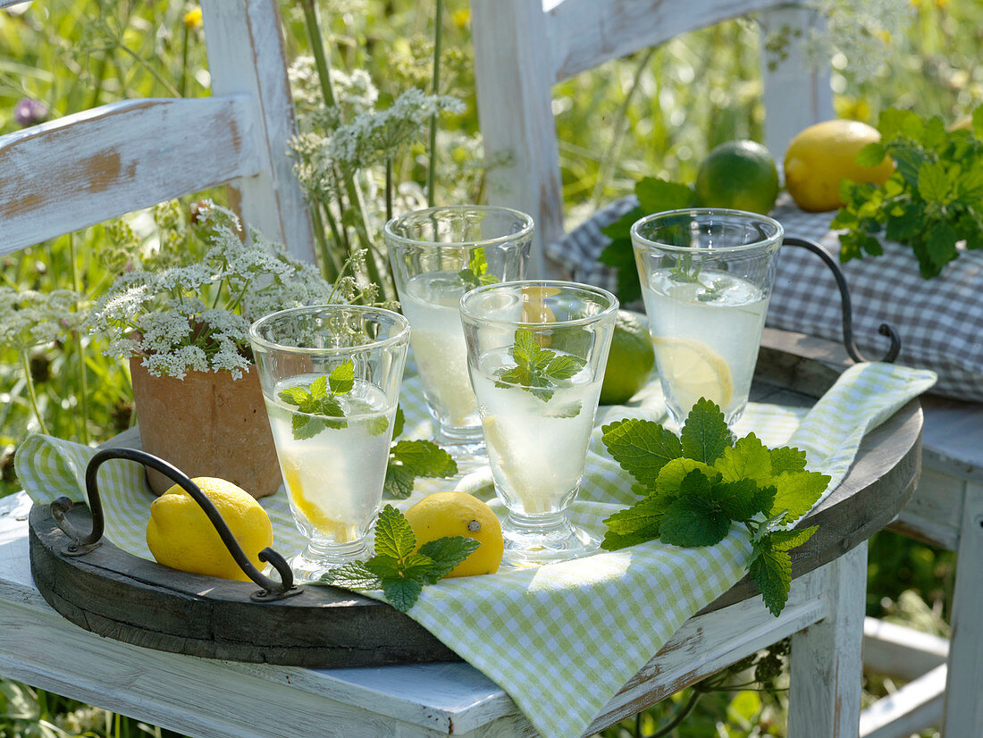 Glasses with lemonade