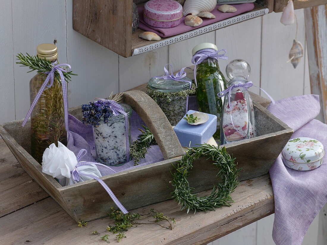 Homemade gifts from herbs