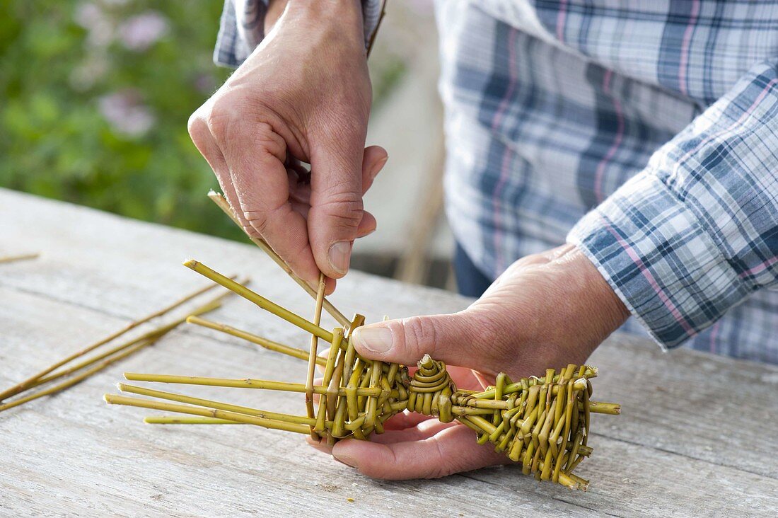 Egg cup made from willow