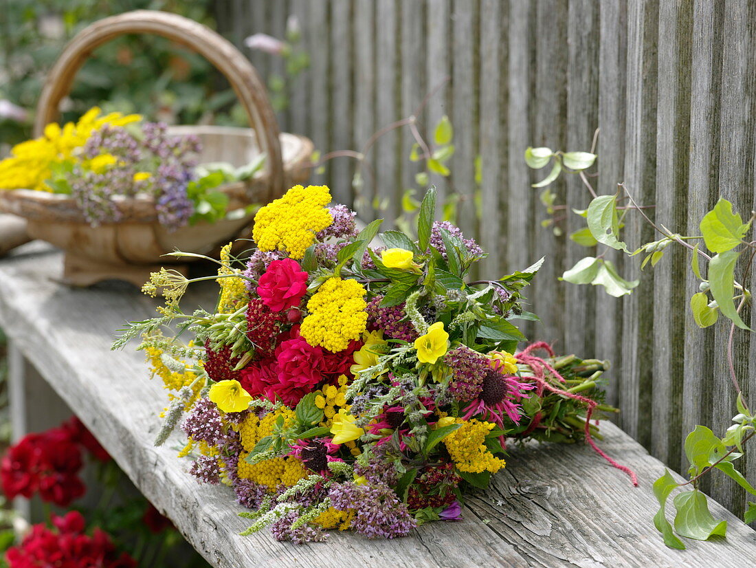 Traditional herb bouquet for the consecration of herbs on Assumption Day