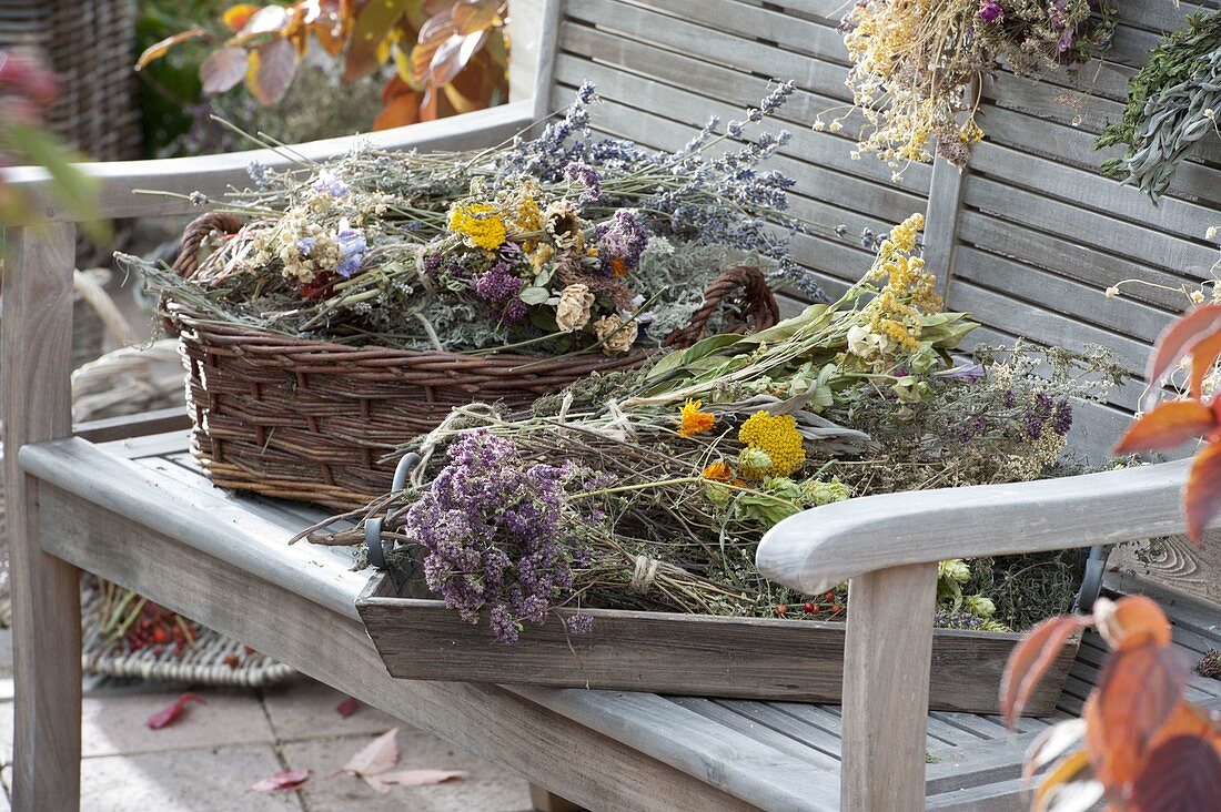 Making Incense from collected and dried herbs