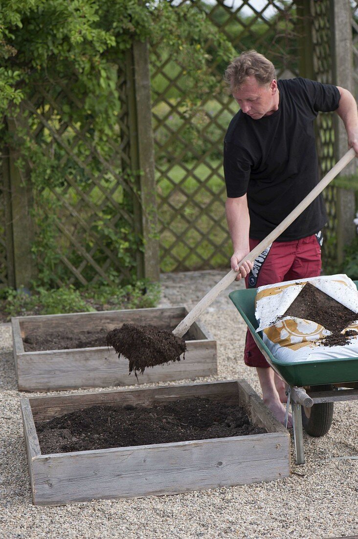 Building Square Garden beds on concrete pavers