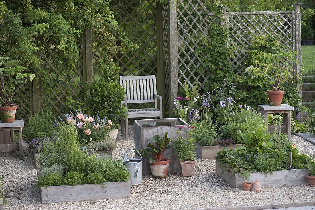 Building Square Garden beds on concrete pavers