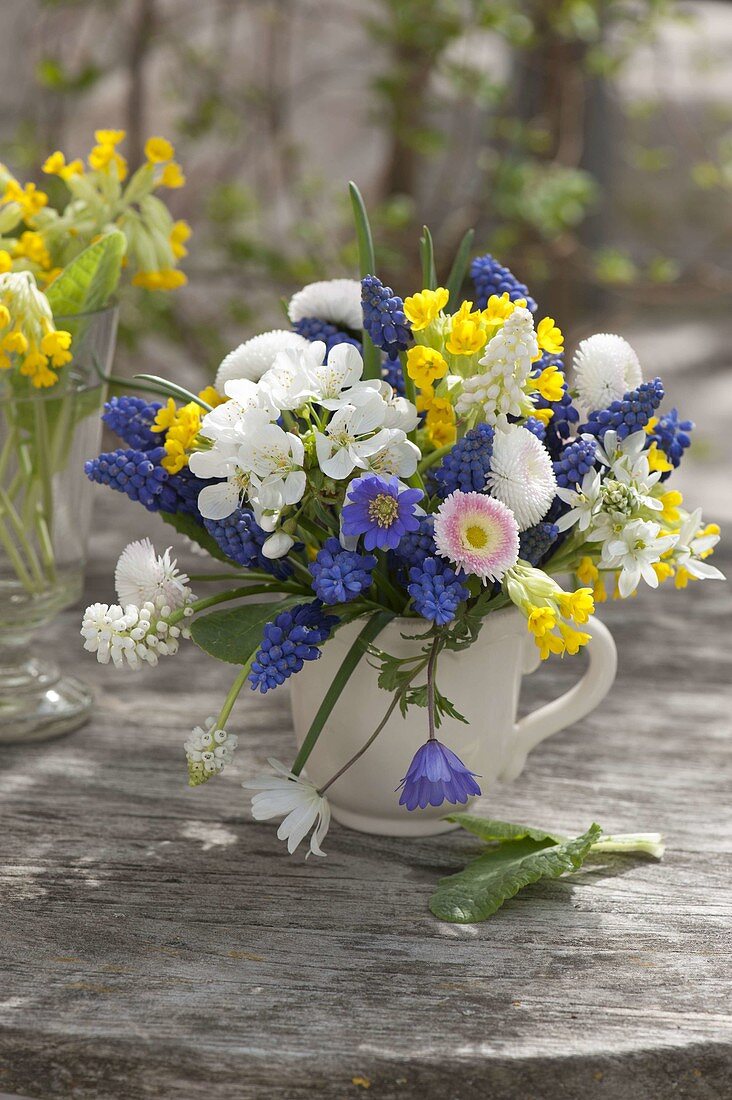 Little bouquet with Bellis (Daisies), Anemone blanda