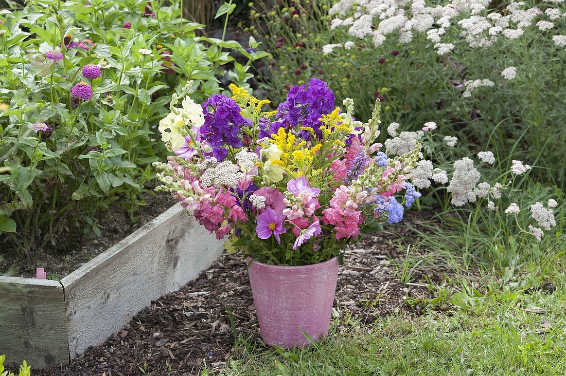 Summer flowers and perennials bouquet