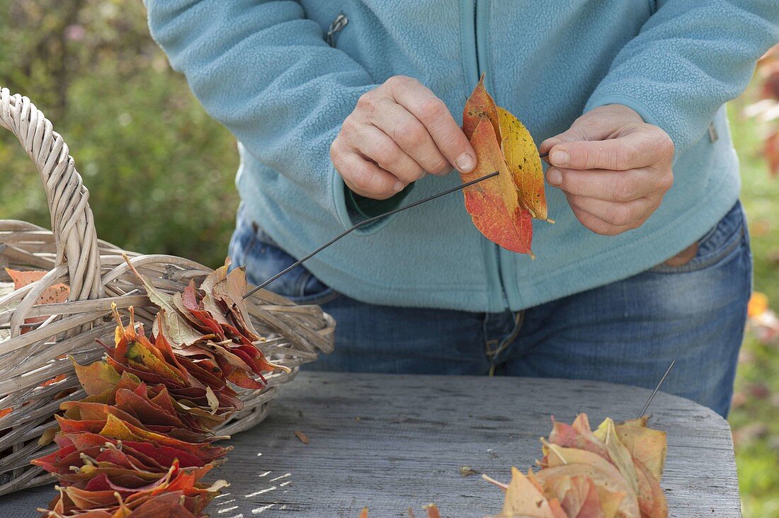 Floristic decorations with finds from the autumn forest