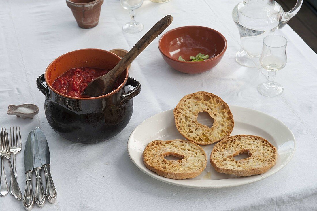 Bruschetta mit Tomaten als Vorspeise