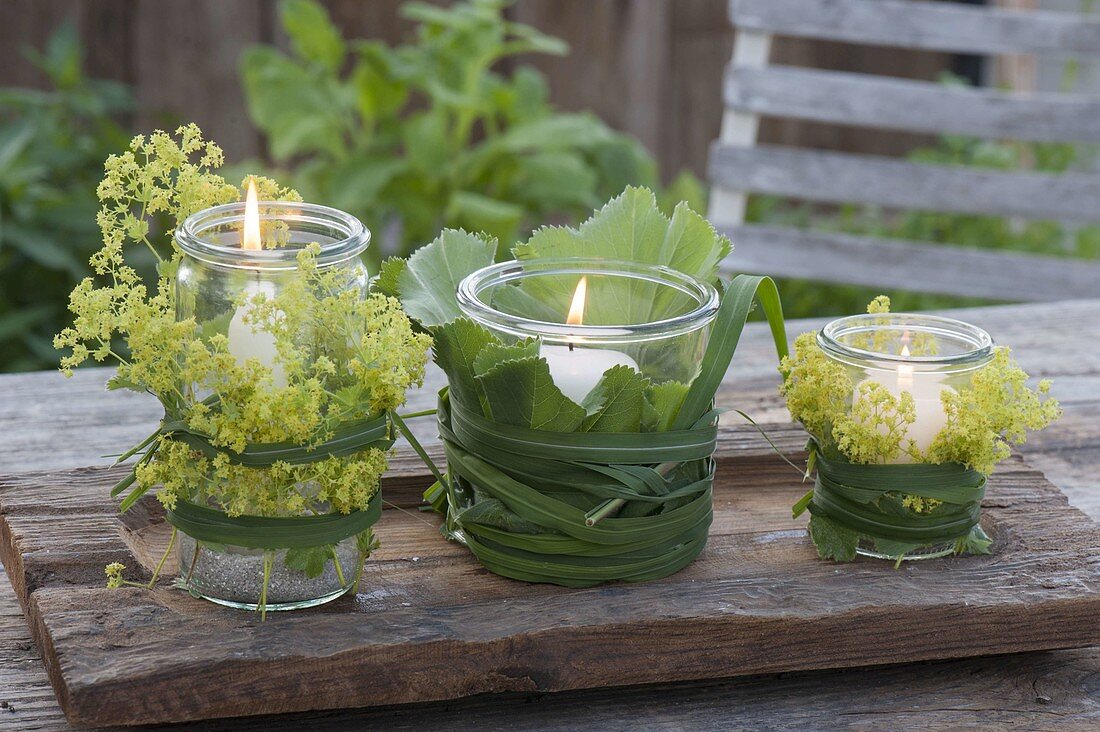 Preserving jars misused as lanterns, cladding