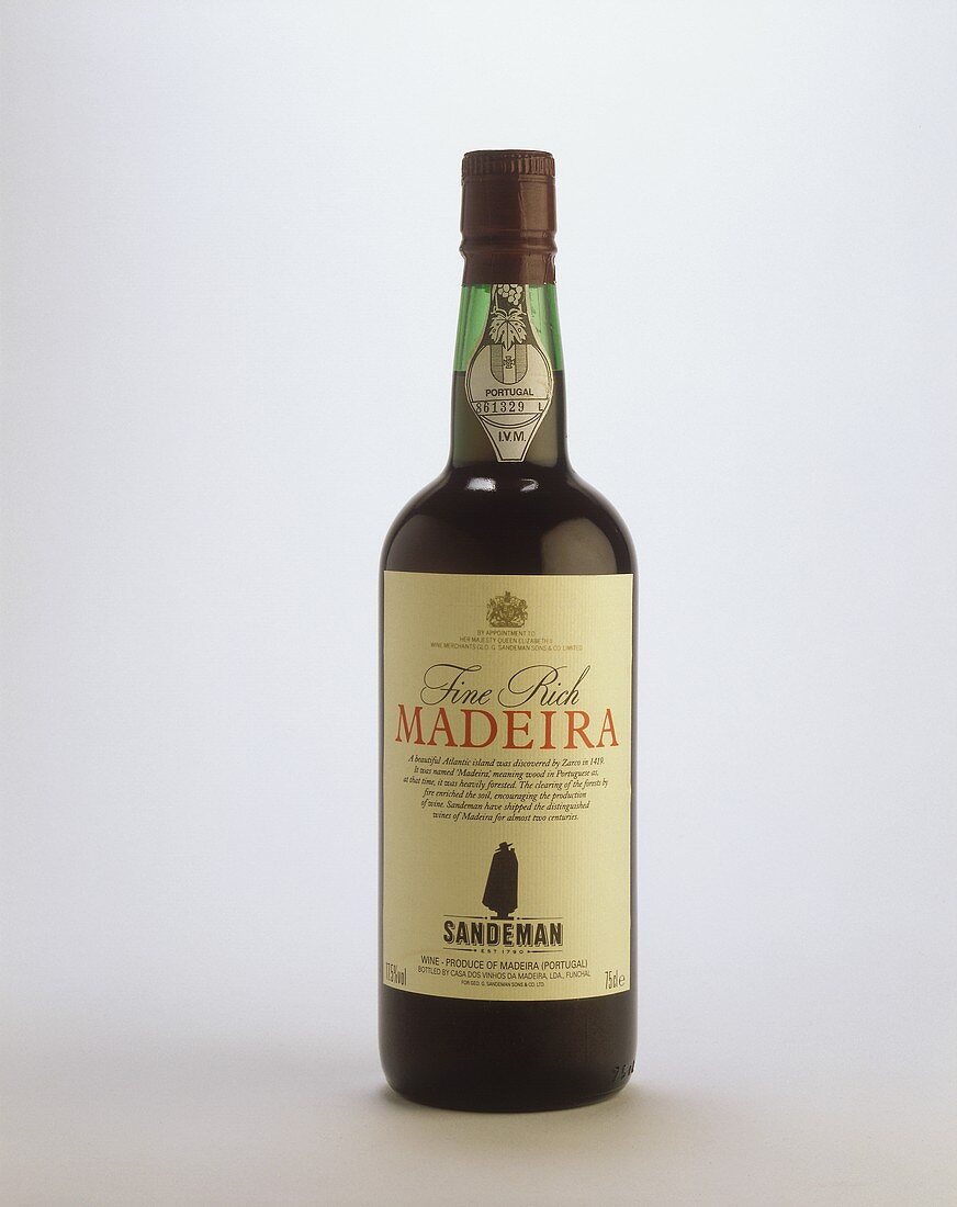 Bottle of Sandeman's "Fine Rich Madeira" (Portugal)