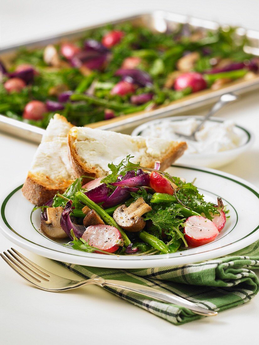 Farmer Market Salad Goat Cheese Toast