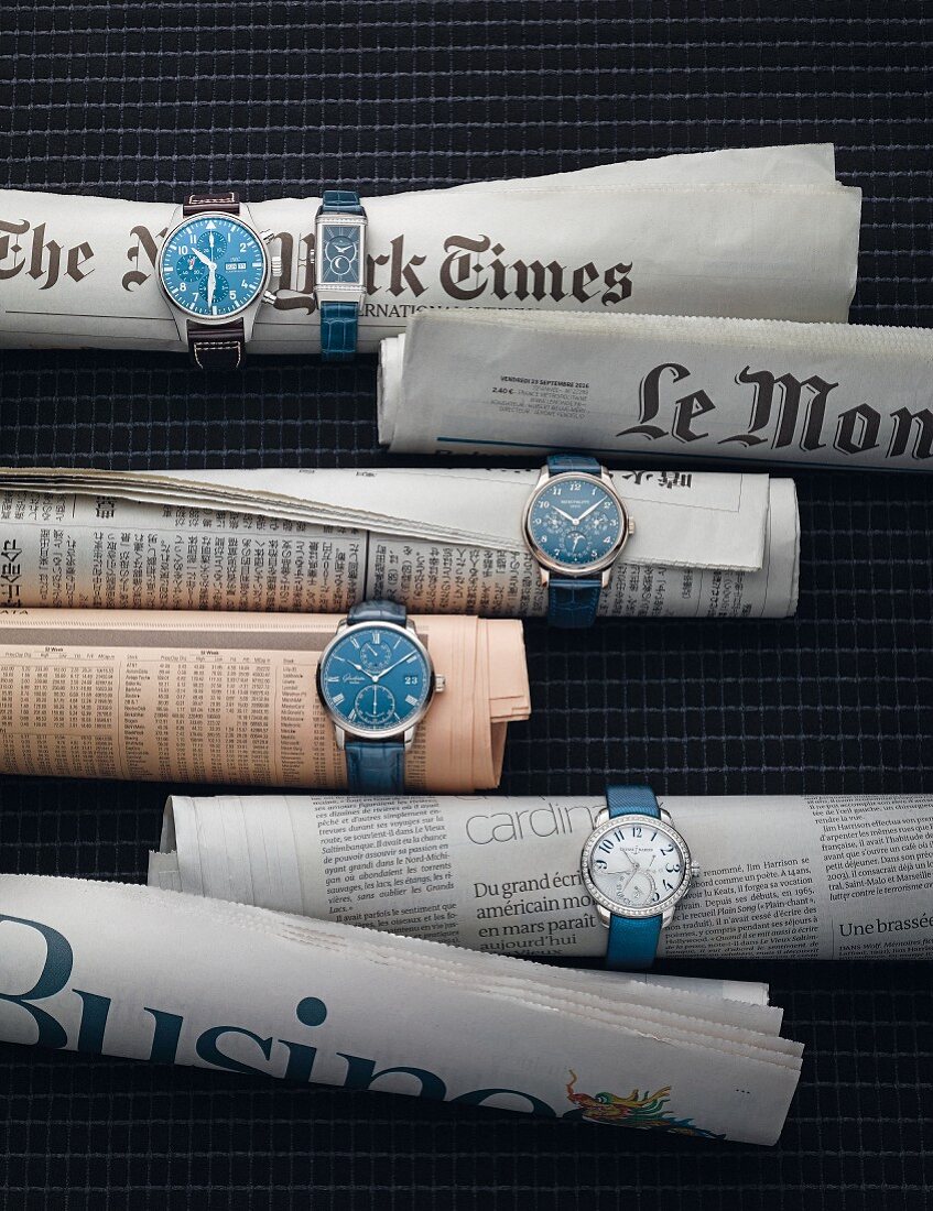 Verschiedene elegante, exklusive Armbanduhren