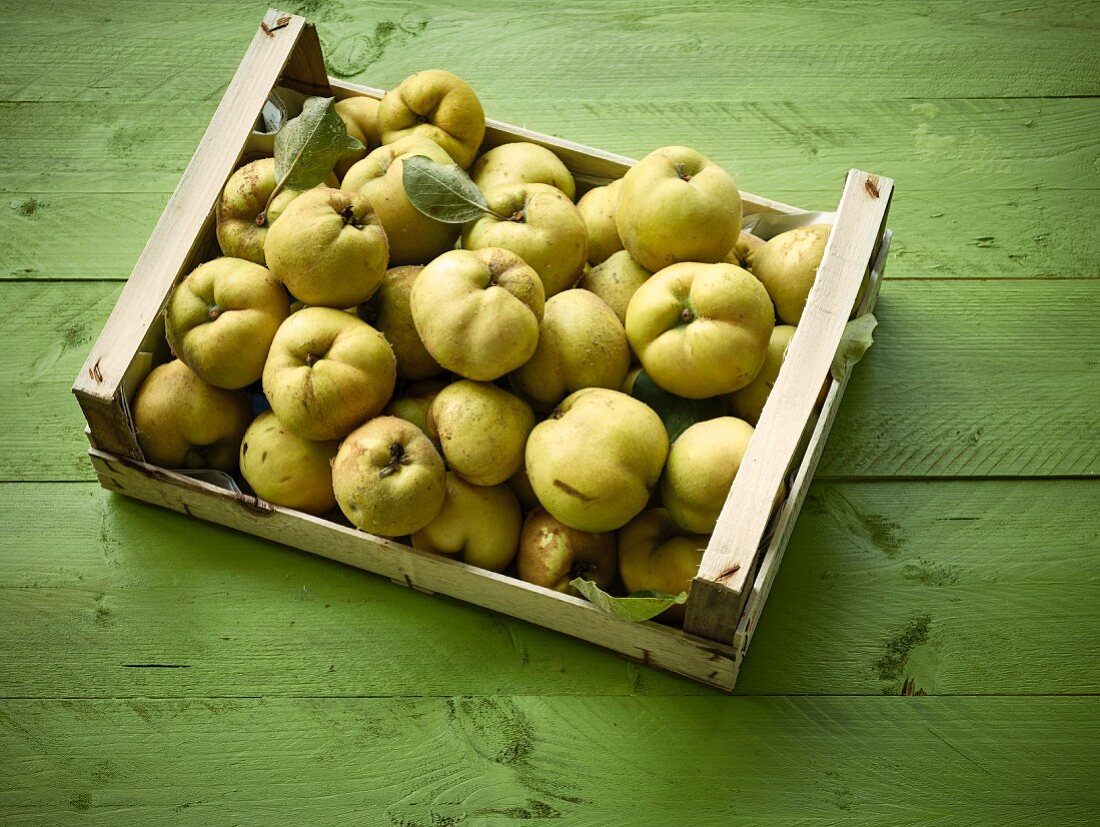 Quince on a tray