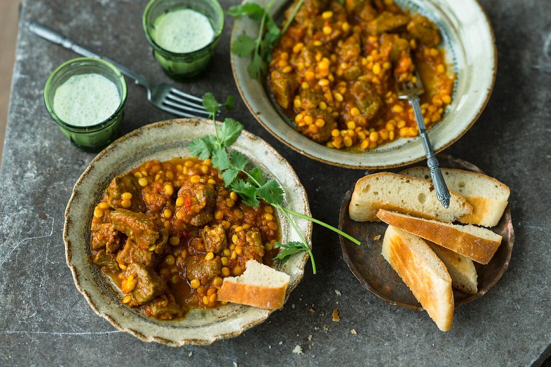 Lamb with chick-peas (India)