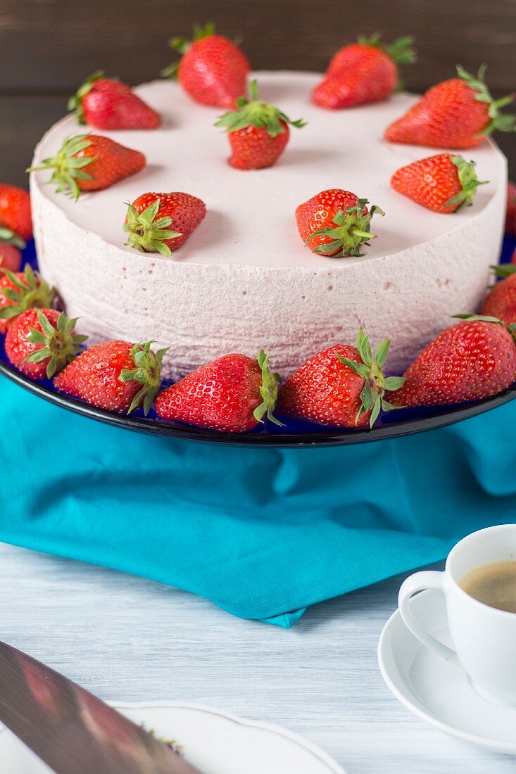 Strawberry & yoghurt tart