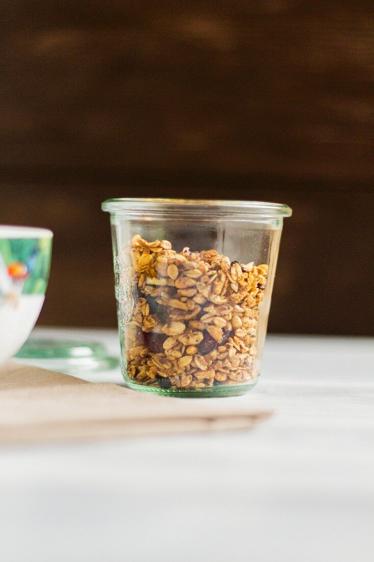 Muesli mix in a glass