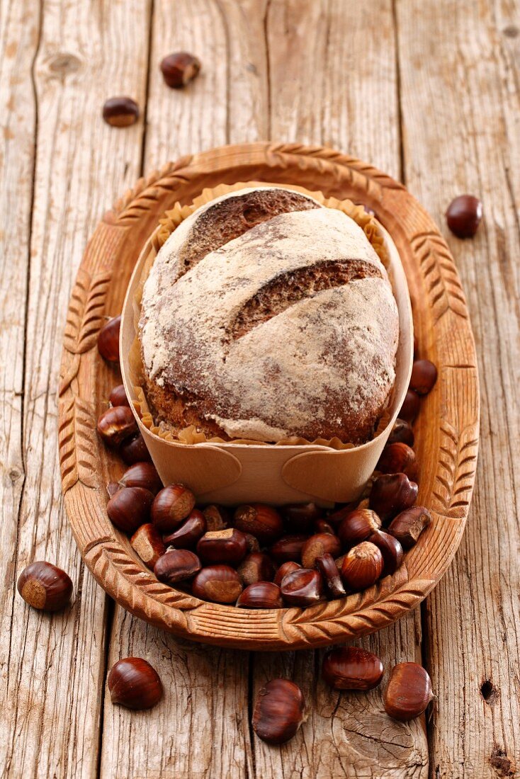 Brot aus Kastanienmehl
