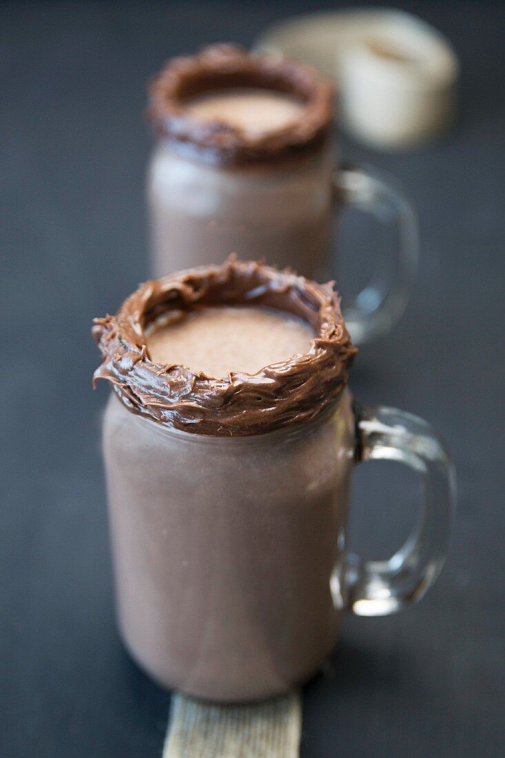 A double-chocolate smoothie