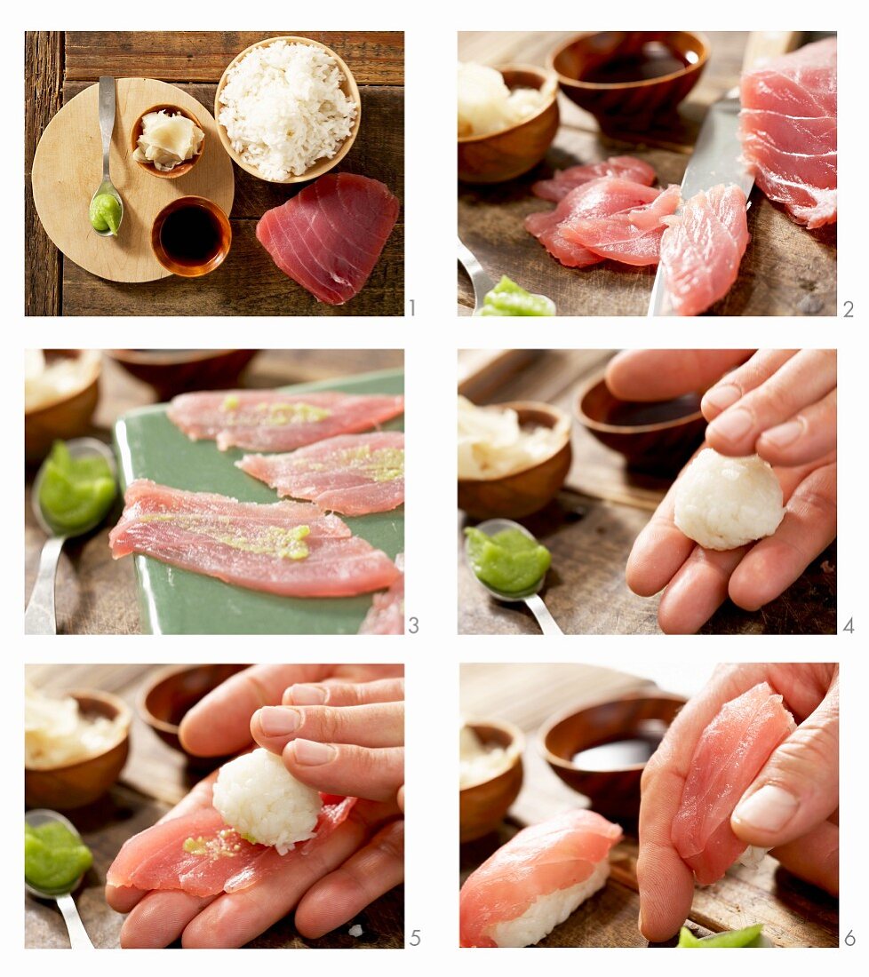 How to make tuna nigiri