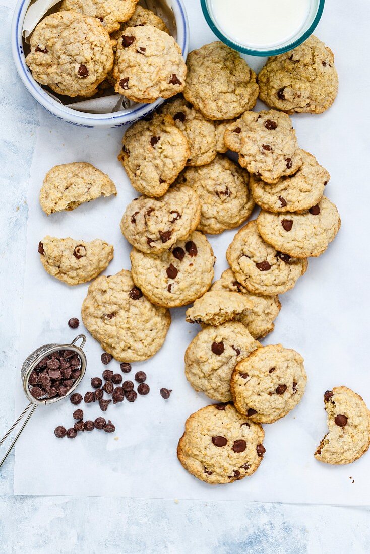 Haferflocken Chocolate Chip Cookies