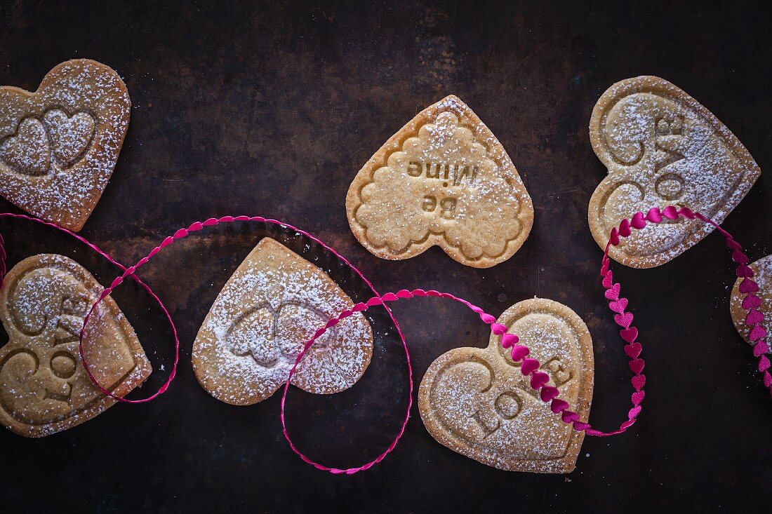 Shortbread biscuits for Valentine's Day