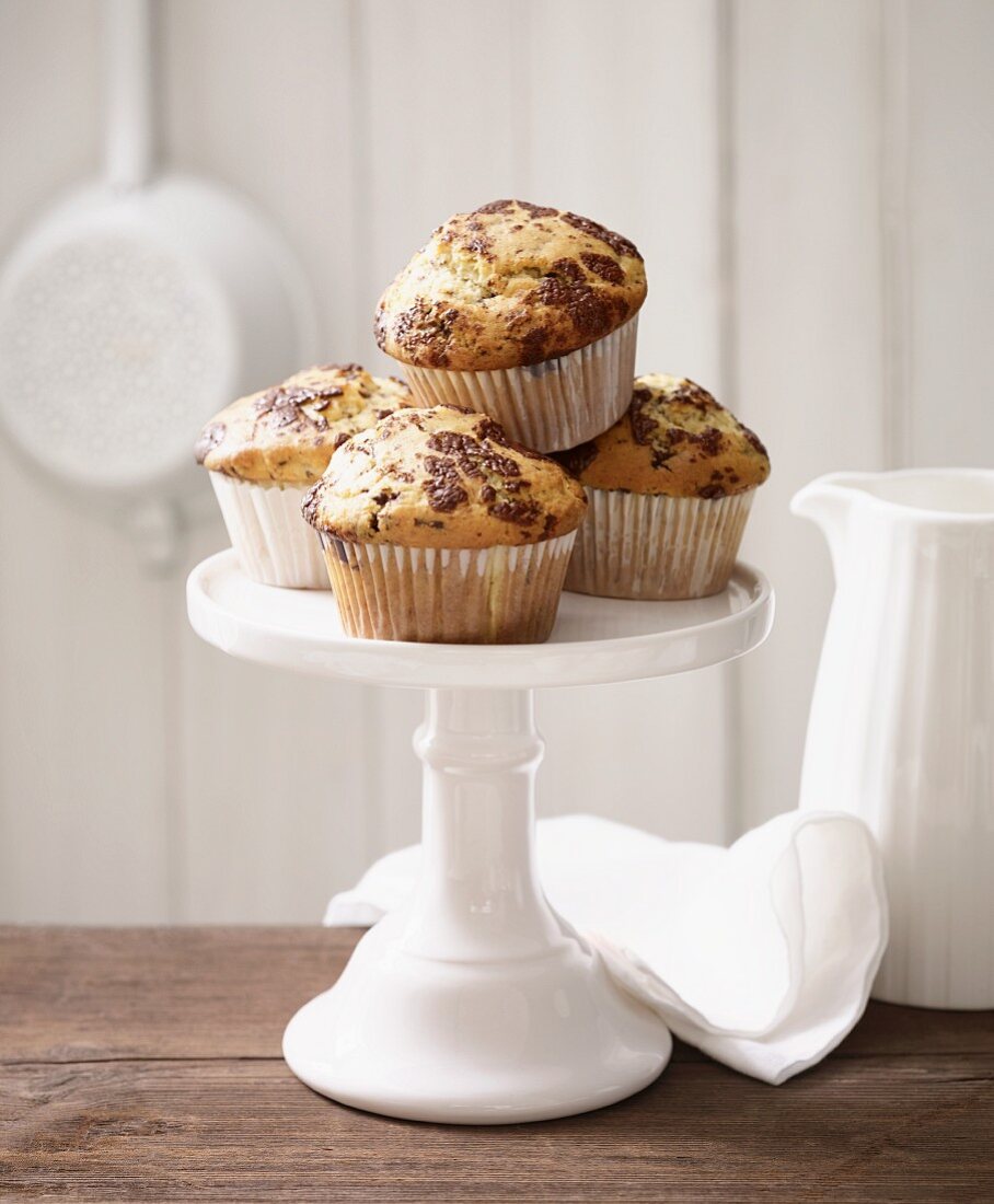 Lactose-free muffins with chocolate chips