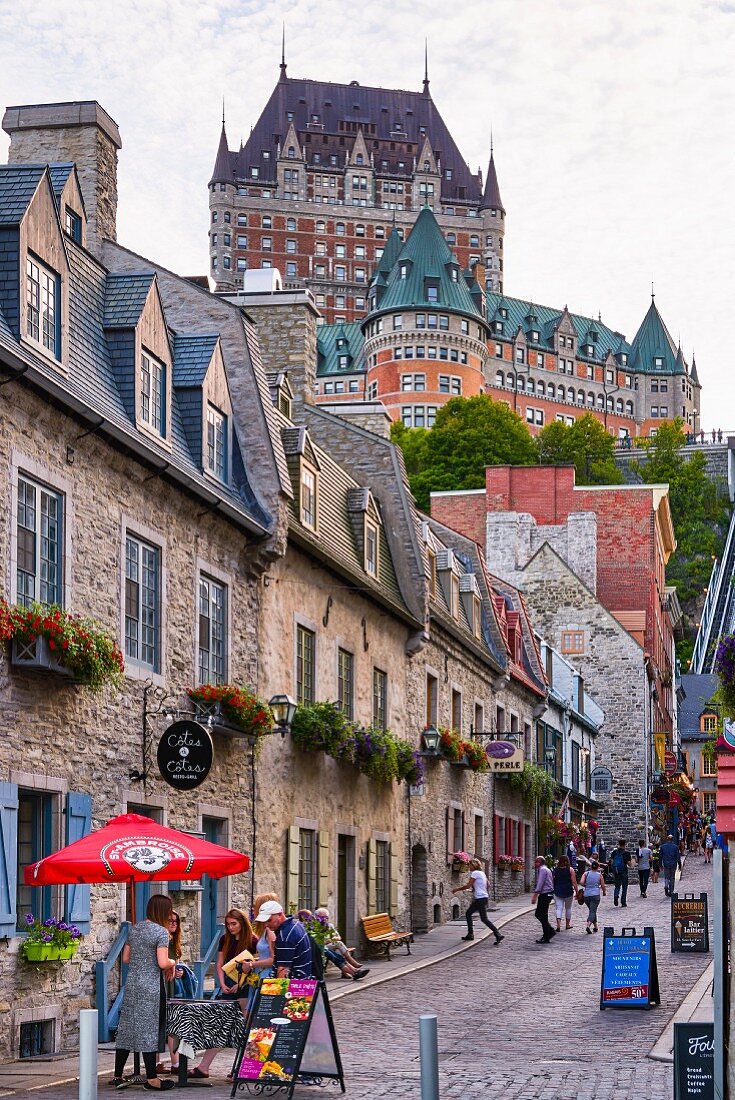 Blick auf Château Frontenac, Quebec, Kanada